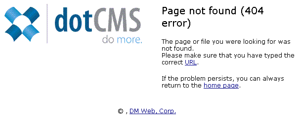 dotCMS Error